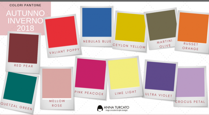 Le proposte Pantone Autunno Inverno 2018 e i consigli di Anna Turcato pantone autunno inverno 2018