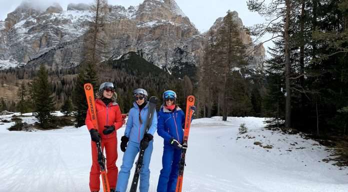 girls dolomites base camp