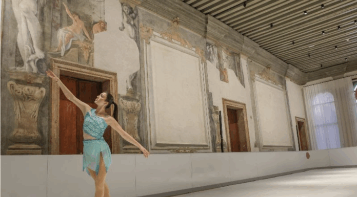 Una pista di ghiaccio a Palazzo Diedo: Eisfeld II di Olaf Nicolai a Venezia pista di ghiaccio Palazzo Diedo Venezia